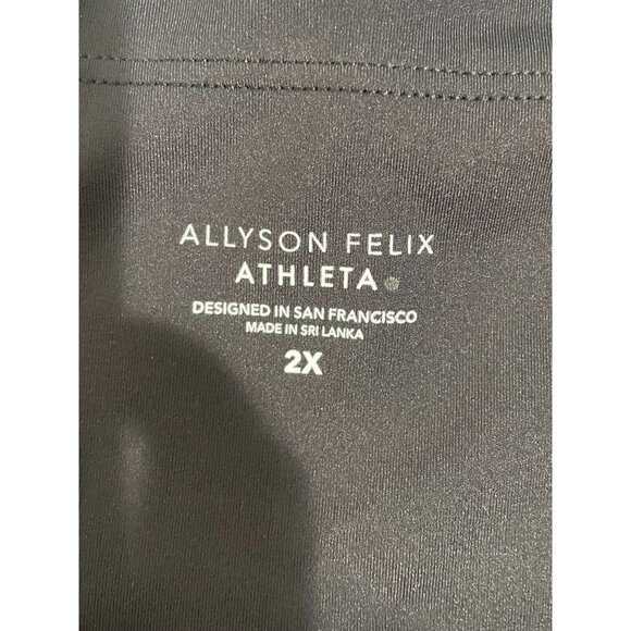 Allyson Felix Athleta 2XBlack Performance Shorts With Pockets&Reflective Stripes - Picture 7 of 16